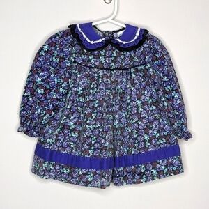 Vintage Bryan Floral Print Dress 2T